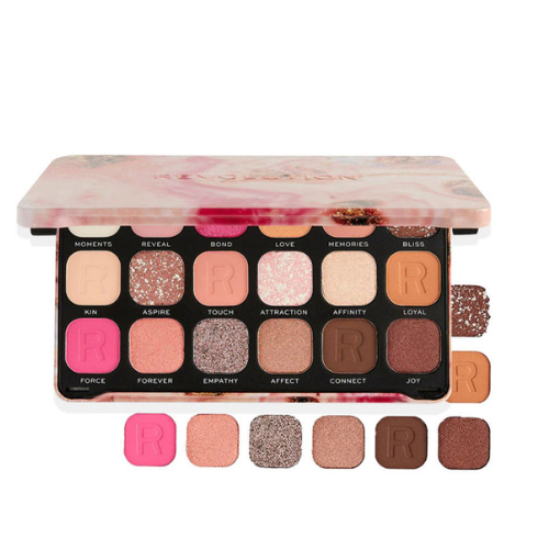 Makeup Revolution Forever Flawless Eyeshadow Palette-18 Smooth & Rich Shade - Affinity