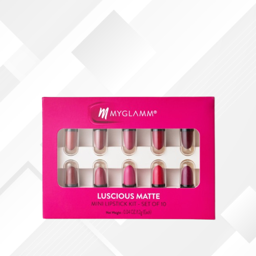 Set of 10 Luscious Matte Mini Lipstick Kit