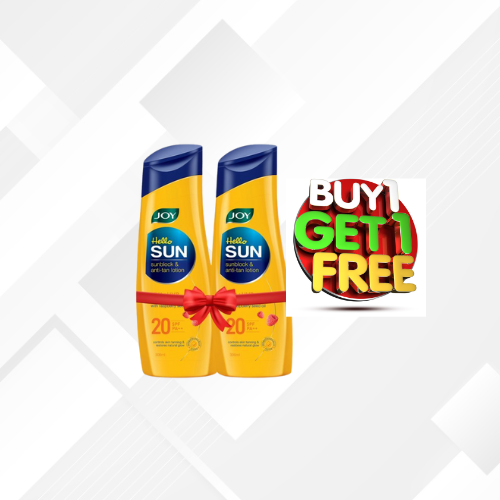 Joy SPF 20 Hello Sun Sunblock & Anti-Tan Lotion Sunscreen ,(300ml x 2) Buy 1 & Get 1 FREE