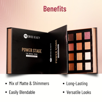 Swiss Beauty Power Stage Eyeshadow Palette - Royal Tribe (25g)