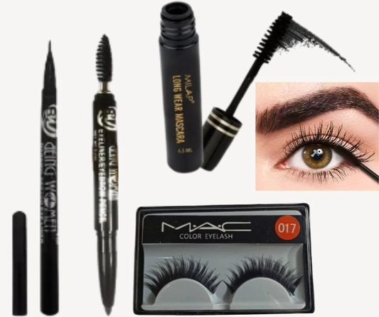 Combo of Eyeliner Pencil, Mascara & M.A.C. False Eyelashes