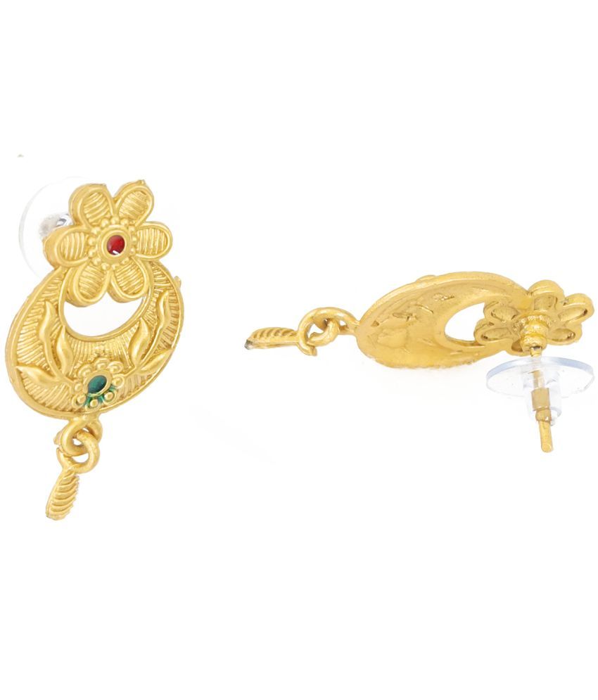 JIPPA - Golden Stud Earrings ( Pack of 1 )