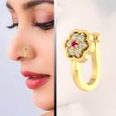 Crystal Gold-plated Plated Metal Nose Ring