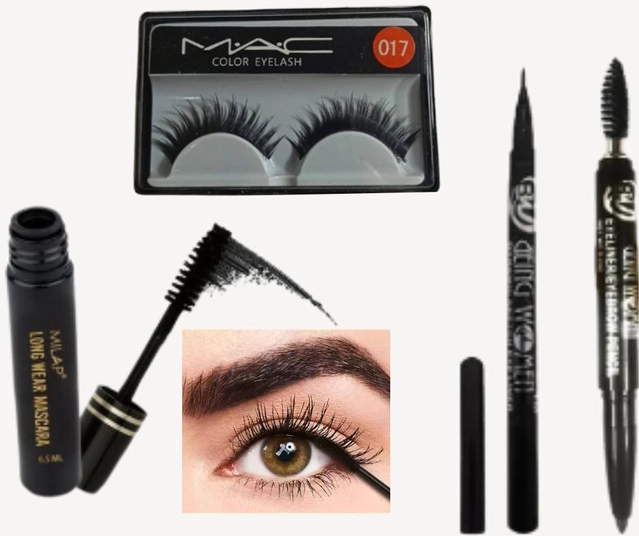 Combo of Eyeliner Pencil, Mascara & M.A.C. False Eyelashes