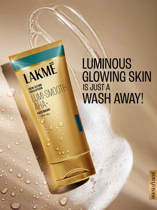 Lakme Lumi-Smooth AHA+ Facewash with 2% Salicylic & Lactic Acid for Glowing Skin - 100 g