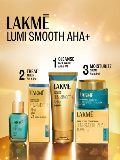 Lakme Lumi-Smooth AHA+ Facewash with 2% Salicylic & Lactic Acid for Glowing Skin - 100 g