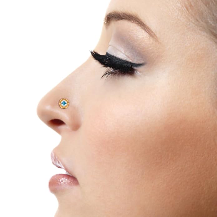 Sparkling Core Nose Pin for Women and Girls