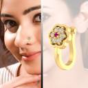 Crystal Gold-plated Plated Metal Nose Ring