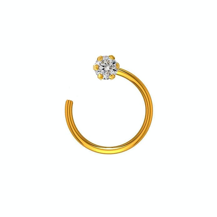 Single Diamond Nose pin For Women and Girl