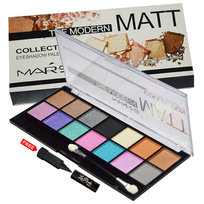 Mars Imported Matte The Modern Collection Palette-02 Eye Shadow Pressed Powder Colours 18 gm