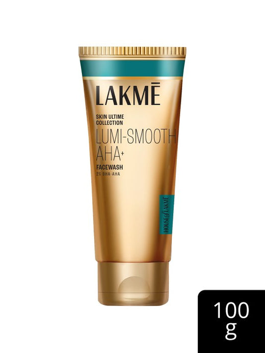 Lakme Lumi-Smooth AHA+ Facewash with 2% Salicylic & Lactic Acid for Glowing Skin - 100 g