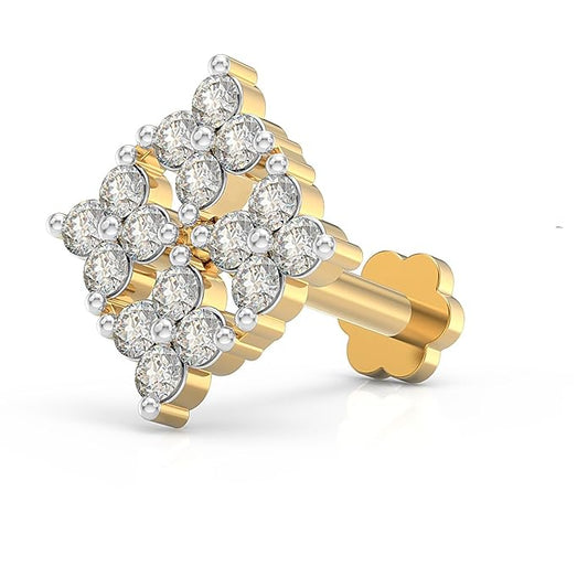 Diamond Cluster Nose Pin for Women and Girls