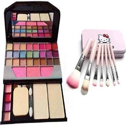 Combo of Premium Eye Shadow Palette with 7 Pcs Makeup Brushes