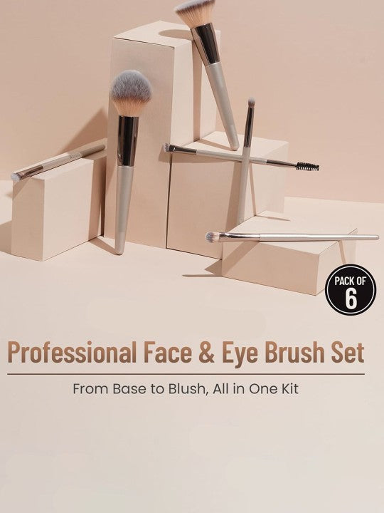 Adbeni  Professional Face & Eye Brush Set 6-Pcs